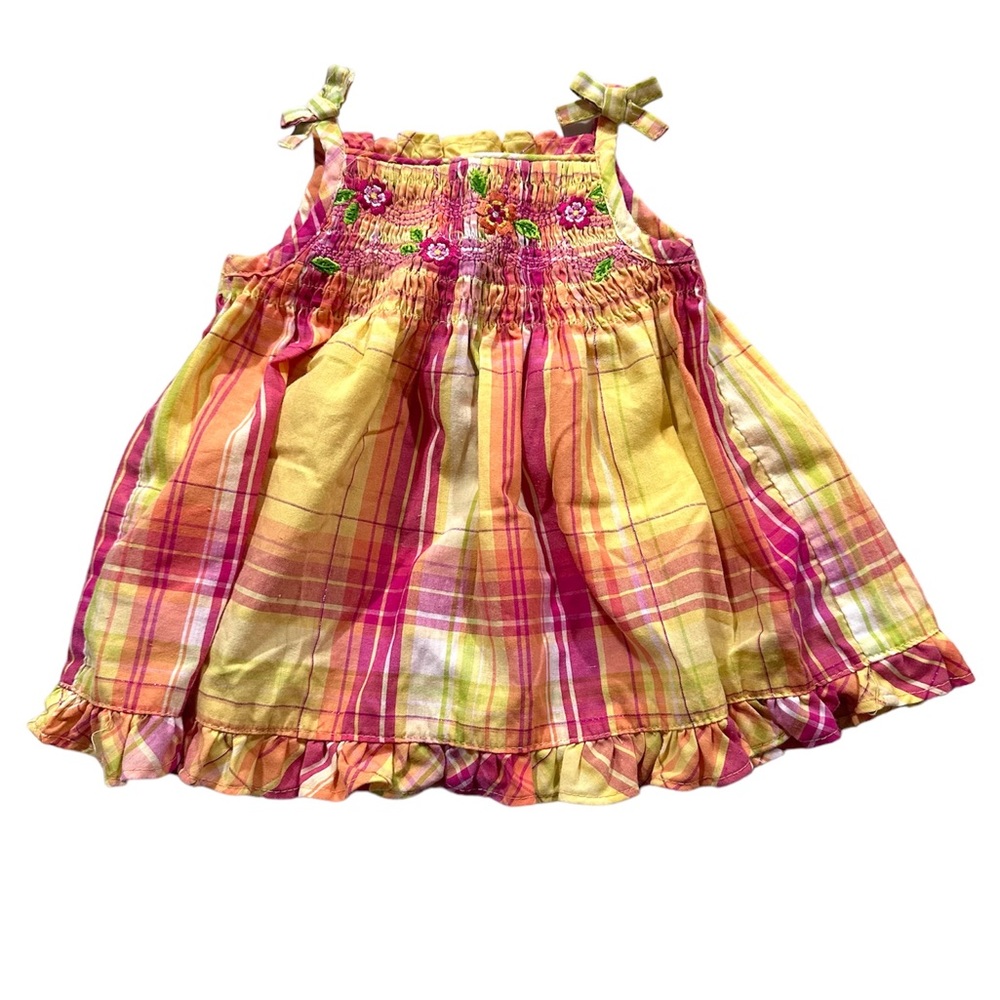 Plaid summer dress for baby girl